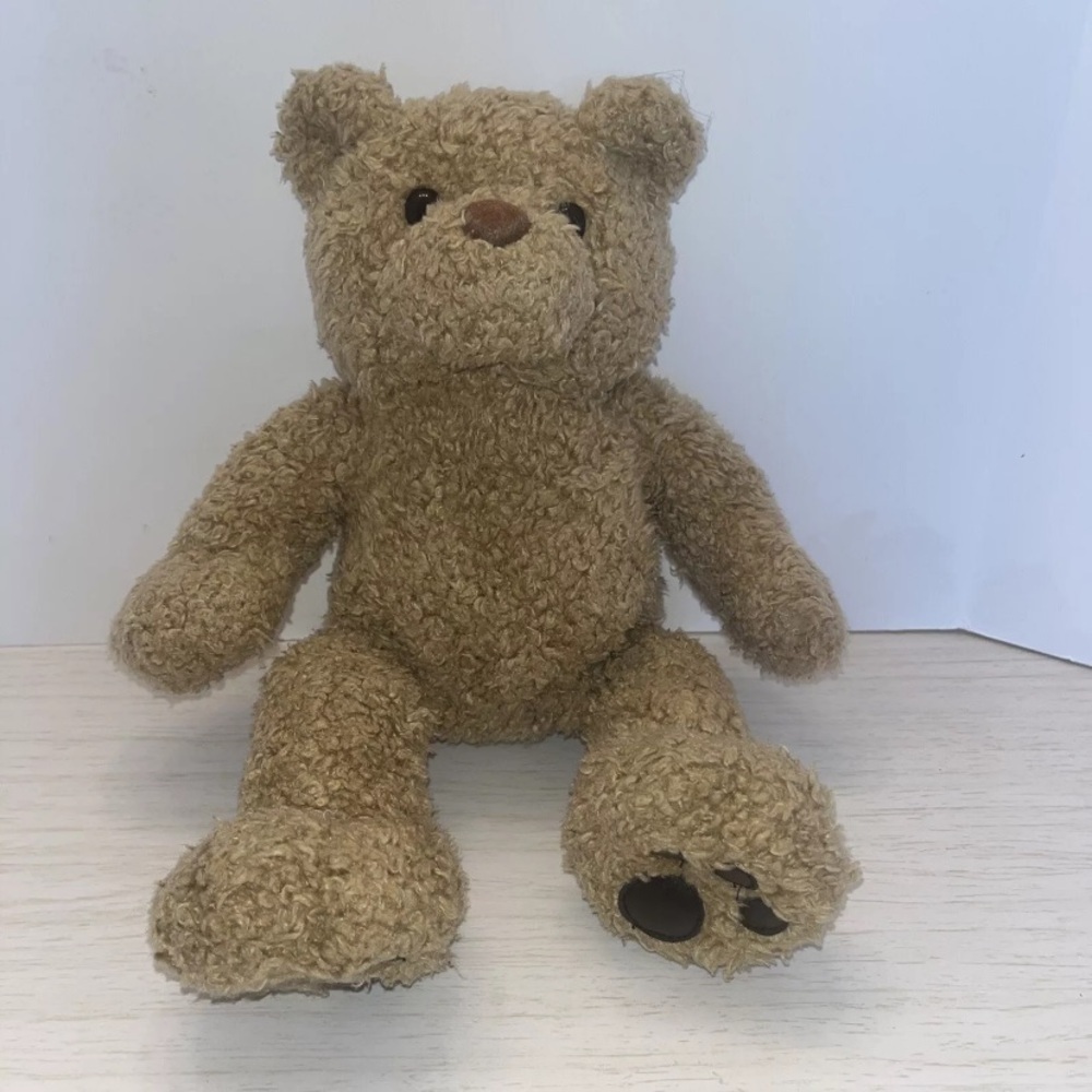 BAB Build a Bear Retired Curly Cue Teddy Plush Cuddle Toy Stuffed Animal 14" B10